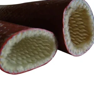 High Temperature Furnace Red Sleeve Hose Tubing Pipe Wiring Cables Molten Splash Protection Silicone Glass Fiber Hose
