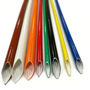 High Temperature Glass Fiber Tube Insulation Sleeving Extruded Silicone Fiberglass Sleeve Silicone Coated Fiberglass Sleeving
