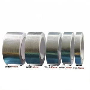 High Temperature Heat Resistant Acrylic Fiberglass Cloth HVAC Duct Sealing Aluminum Foil Tape for Ductwork HVAC Dryer Vents