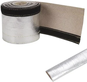 High Temperature Heat Shield Aluminized Silver Fiberglass Sleeve Insulation Material for Extreme Temperatures