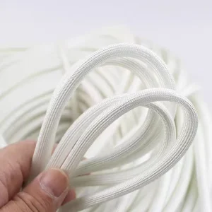 High Temperature Insulated Voltage Protection Sleeve Fiberglass Braided Sleeve