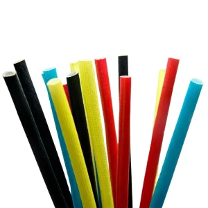 High Temperature Protective Yellow 3mm F-Class Fiber Glass Braided Sleeving