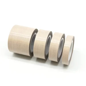 High Temperature Resistance 0.18mm Thickness Anti corrosion Coated Fiberglass PTFE Adhesive Tape
