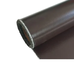High Temperature Resistant 17oz/sq Yd Silicone Coated Silica Fiber Cloth for Fireproof Thermal Insulation Jacket Fire Blankets
