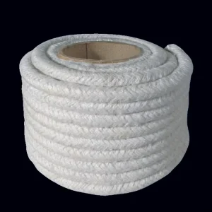 High Temperature Resistant Braided Ceramic Fiber square Rope Gasket for Doors openings Furnace Boiler