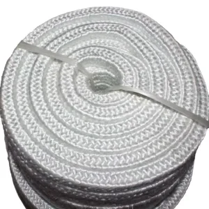 High Temperature Resistant E Glass Fiber Rope Round Fiberglass Insulation Braided Rope
