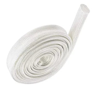 High Temperature Resistant Fiberglass Braided Sleeve for Engine Manifolds & Exhaust Systems