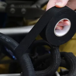 High Temperature Resistant PET Flannel Fabric Tape Self-Adhesive Wiring Harness Wrap for Auto Engine Car Electrical Repair