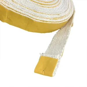 High Temperature Resistant Self-Adhesive Backing Ceramic Fiber Ladder Tape With Holes in Middle