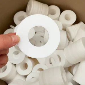 High Temperature Resistant Virgin PTFE Gasket White Flat Sealing Ring for Industrial Flanges