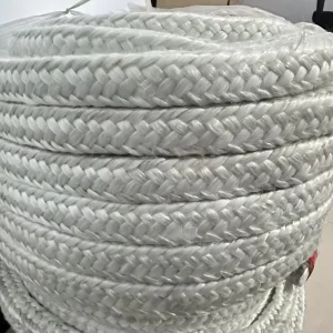 High Temperature Resistant White Heat Insulation Fiberglass Round and Square Braided Rope