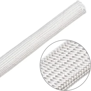 High Temperature Silica Braided Sleeve Fire Resistant Insulation Materials Fiber Products
