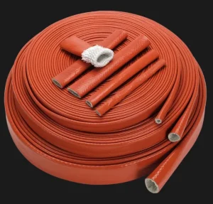 High Temperature Silicone Coated Fiberglass Sleeve Optical Level Sensor Cable Protector