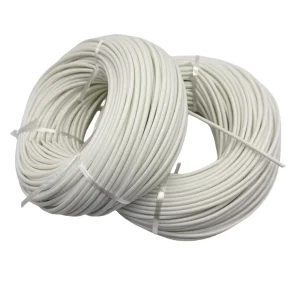 High Temperature Silicone Fiberglass Tube For Wire 1.5KV Fiber Glass Sleeve 25mm Diameter Flexible Braided Fiberglass Sleeving