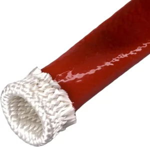 High Temperature Silicone Sleeve Fire Hose Proof Heat Protection Fiberglass Rubber Fire Sleeve