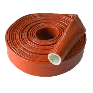 High Voltage Silicone Fire Fiberglass Sleeve Red Color Heat Fire Protection High Temperature Insulation Materials Elements