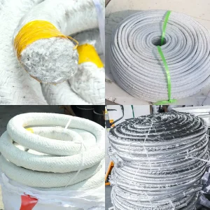 High grade Alumina Zirconium Fiber Reinforced Asbestos free Refractory Ceramic Fiber Rope HP Grade 1350 Working