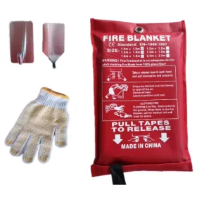 Ht800 Home Fire Proof Safety Emergency Fire Resistant Fiberglass Fire Blanket for Kitchen
