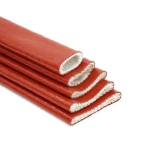 Hydraulic Hose Wrap Fireproof Self-extinguishing Silicone Fiberglass Insulated Tube Sleeve High Temperature Protection