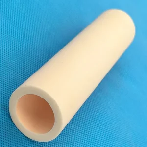 Industrial 99 Alumina Ceramic Pipe 32mm OD 22mm ID 130mm Length Open Ended Al2O3 Sleeve for Thermal Protection