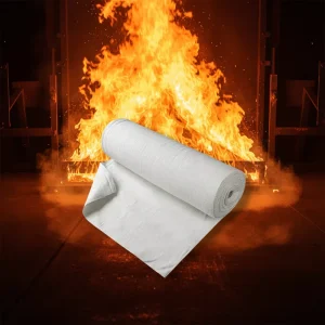 Industrial Ceramic Fiber Cloth Al2O3 Insulation Fabric Custom Thickness Width 1200 Thermal Conductivity 0.16 W m