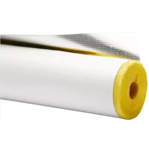 Industrial Fiberglass Pipe Insulation High Density Thermal Insulation Fire Resistant Features for HVAC Steam Pipelines Warehouse