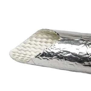 Industrial Heat Resistant Radiation Proof Insulation Thermal Aluminum Foil Fiberglass Sleeve Cutting Fireproof