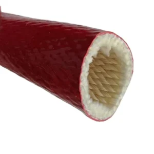 Industrial Insulation Heat Resistant Fire Sleeve Fiberglass Silicone Rubber Coated for Hydraulic Hose Pipe