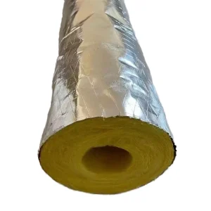 Industrial Style Glass Fiber Thermal Insulated Pipe 150mm Heat Resistant Fiberglass R11.0 Eco-Friendly Customizable