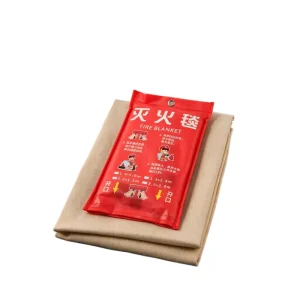 Industrial Workshop Commercial Kitchen Fire Extinguishing Durable Fiberglass Coated Flame Proof Red 0.45mm Thick Fire Blanket