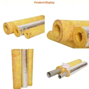 Insulation Glass Wool Pipe High Temperature Resistance (220C) Modern Thermal Conductivity 0.032W mK Warranty