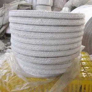 KERUI 1260 Ceramic Fiber Sealing Rope Reinforced with Steel Wires Refractory Alumina Fiber Rope for Annealing Furnace Gate