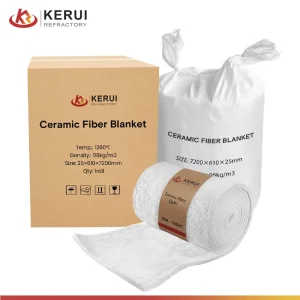 KERUI 25mm 1260°C Ceramic Fiber Blanket High Temperature Insulation Ceramic Fibers Blanket for Kiln Furnace Lining