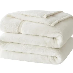 Kumori Double Layer Polyester Quilted Winter Throw Blanket Moisture Absorbing Heat Generating Lightweight Fluffy Washable
