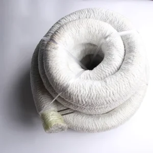 LKT 1260C SS310 Wire Reinforced Ceramic Fiber Round Rope for Kiln Car Seal Heat Insulation 1050C Working Temperature