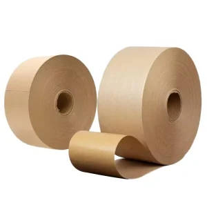 LOCKEDPAPER Heavy Duty Shipping Moving Industrial Packaging Water Activated 127gsm 2.75″ X 450ft 5 Reinforced Fibers 2 Paper