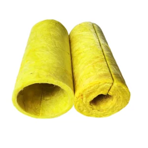 Large Diameter Square Glass Wool Insulated Pipe 50mm Thermal Insulation Cold Heat Tubes Eco-Friendly Fire Resistant Yellow/Red