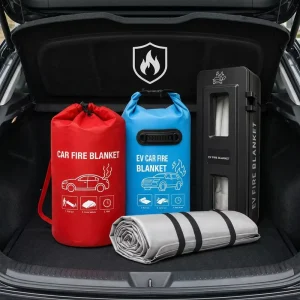 Large Size Flame Retardant Safety Tool Car Fire Blanket with Silicone Coated Fiberglass for Vehicle and Outdoor Fire Emergency