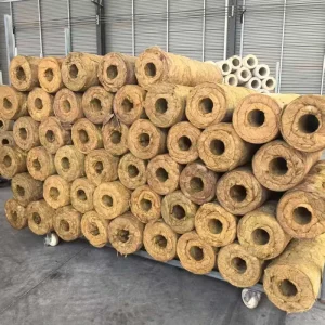 Lightweight Vapor Barrier Rock Wool Insulation Pipe Rock Wool Thermal Pipe Wrap for Water Supply and Drainage