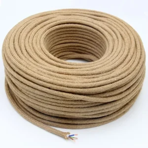 Linen Round 2*0.75mm Electrical Wire Cable Compound Rope Twisted Braided Wire