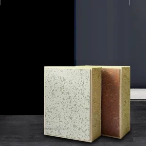Litchi Surface Ceramic Sheet Veneer Thermal Insulation Decorative Integrated Board for Office Building Fireproof Grade