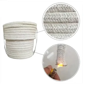 Low Heat Capacity 650C-1050C Ceramic Rope Heater Aluminum Silicate Fiber Ropes