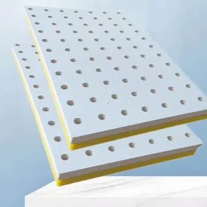 Machine Room Fireproof Moisture Proof Eco Friendly Calcium Silicate Composite Sound Absorbing Panels Perforations