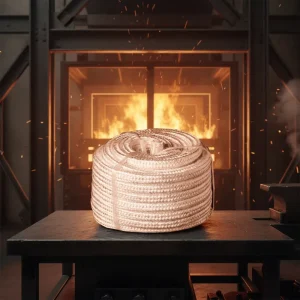 Manufacture Fiberglass Rope Fire Braided Round Rope Fireproof Insulation Rope