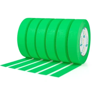 Model 9665 Green Crepe Paper Masking Tape Auto Refinishing High Temp Resist Water Resistant Residue-Free 48mm OEM Accepted Low