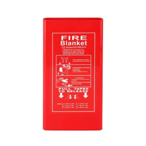 Multi Purpose White Fiberglass Fire Blanket Heat Resistant Two Grommets on Each Corner for Fire Fighting and Welding