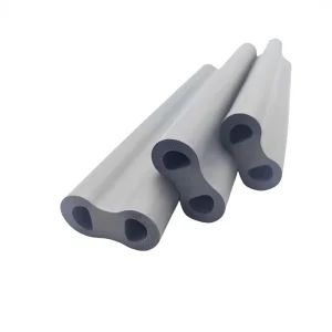 NBR Plastic Surface Pipe Sleeve High Density Thermal Insulation Gray One Piece Figure Eight Foam Special Shaped Model 123