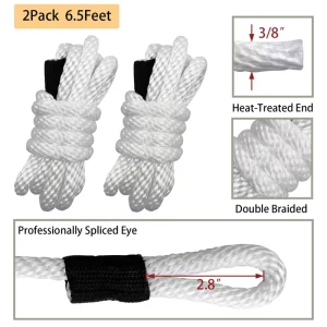 Nylon Polyester 8 Strand Double Braided Marine Rope 18mm Diameter with Cutting Service UV Chemical Resistant