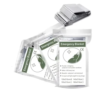 Outdoor Hiking Products Camping Lightweight Mylar Emergency Thermal Survive Foil Heating Blanket Survival