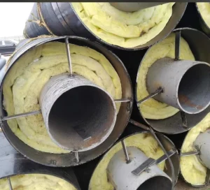 Preinsulated 3PE Steel Jacket Outdoor Steel Pipe High Temperature Resistance Underground Glass Fiber Wool Thermal Insulation